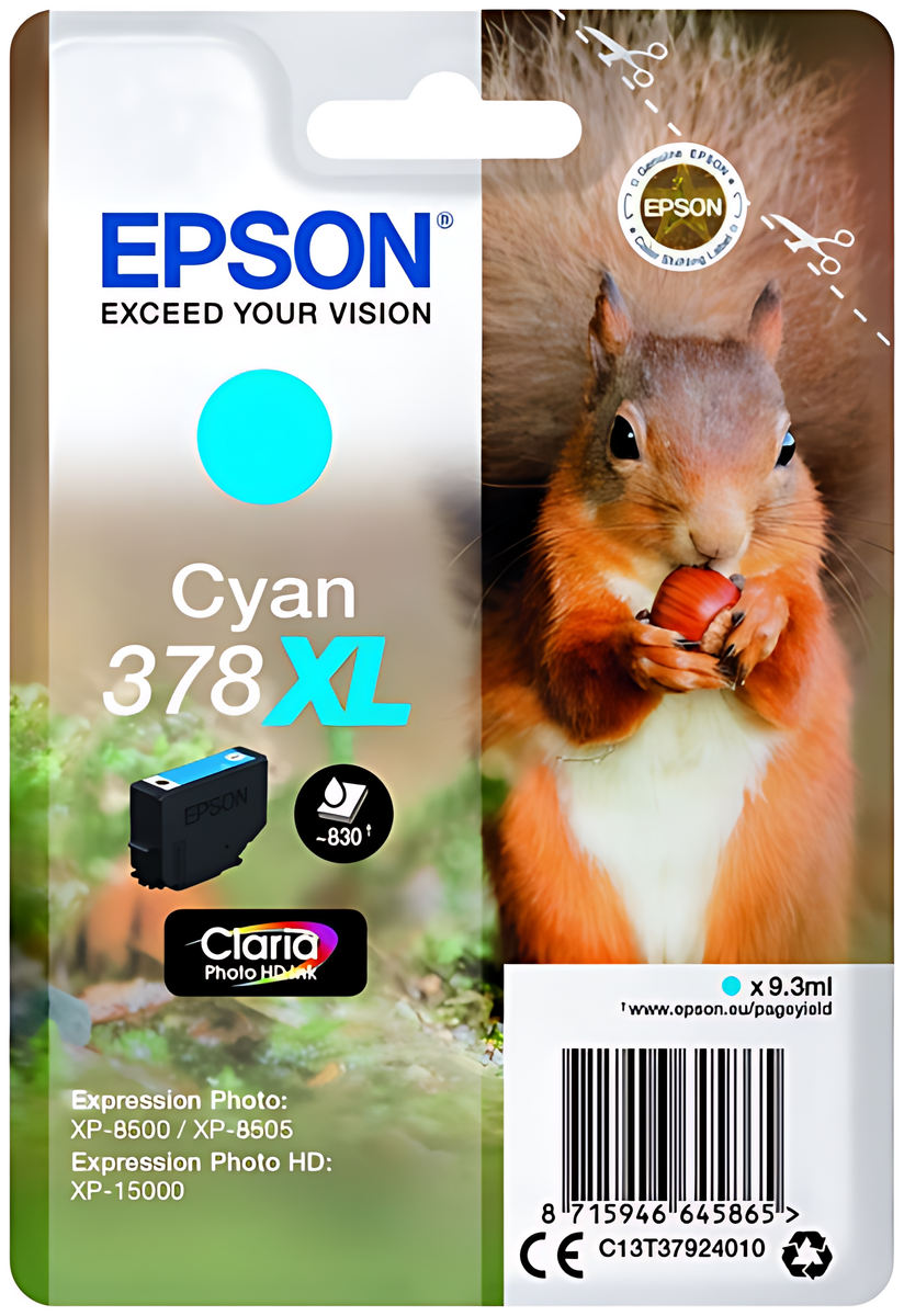 Epson 378XL Cyan Patrone